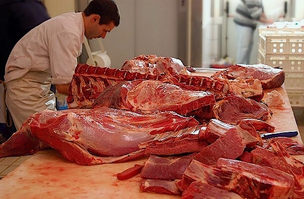 meat processing (Wikimedia Commons)