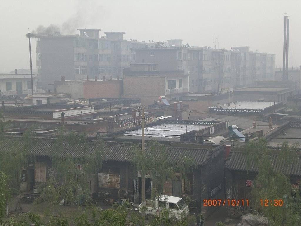 Low visibility at Pingyao, China.
