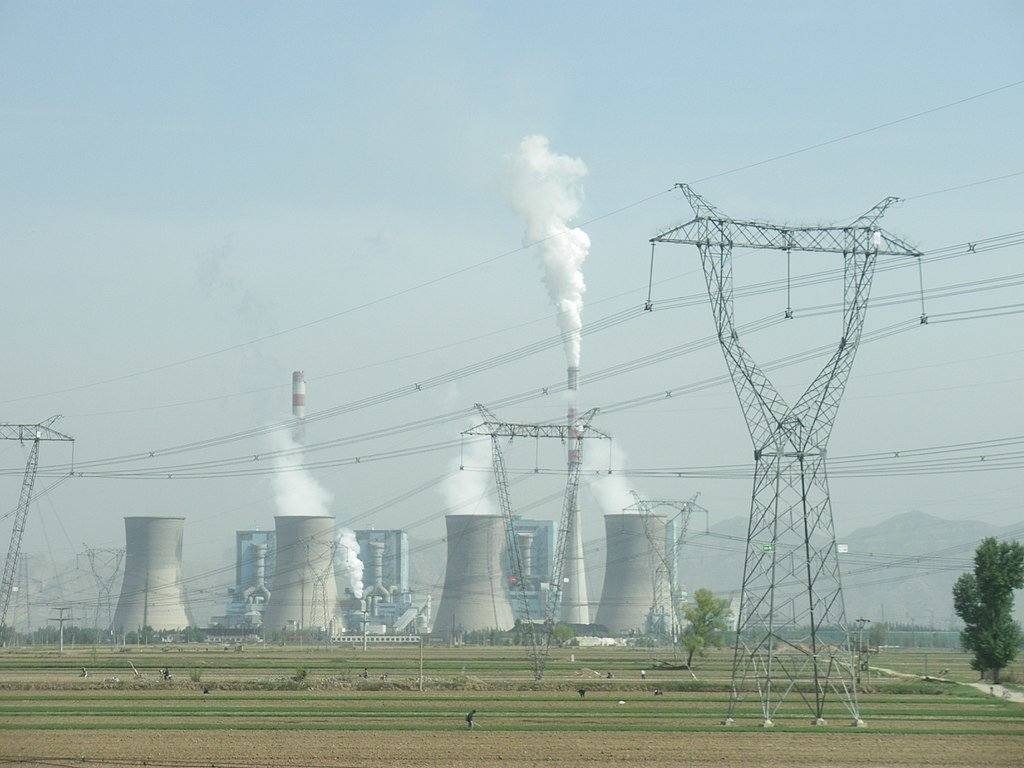 Coal power plant in Shuozou, China. Coal has been the main source of air pollution in China.