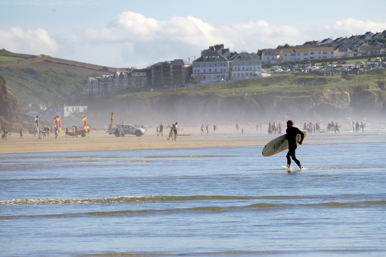 surfer in cornwall