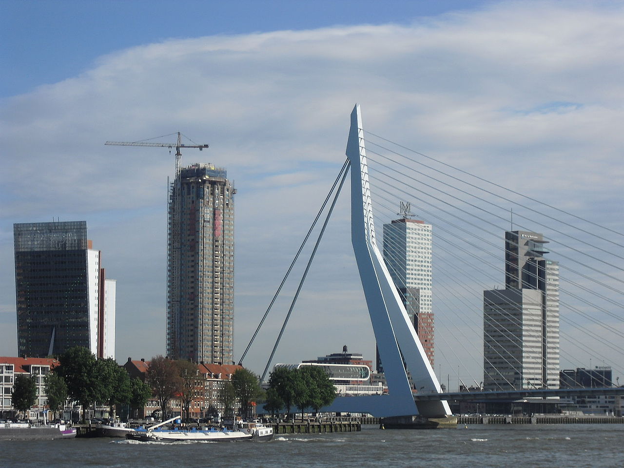 Erasmus Bridge in Rotterdam