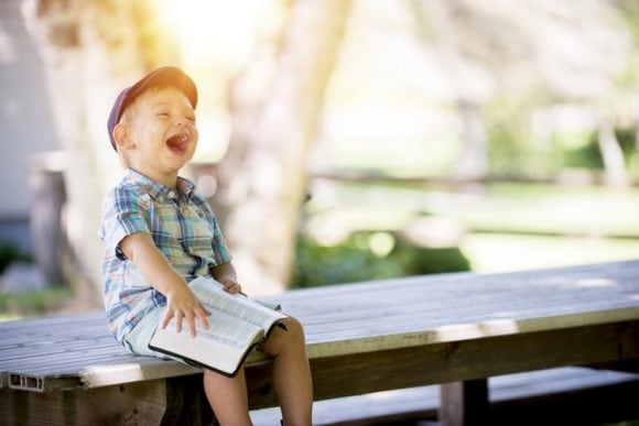 kid laughing